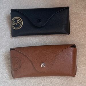 Ray-Ban Leatherette Sunglass Case Duo - Black & Brown